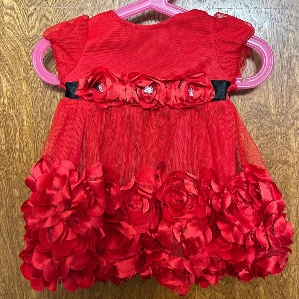 Sweet red rose dress